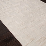 Hand-Tufted Looped & Cut Wool // Ivory (5' x 8')
