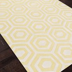 Hand-Tufted Looped & Cut Wool // Yellow (5' x 8')