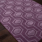 Hand-Tufted Looped & Cut Wool // Purple (5' x 8')