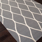 Hand-Tufted Looped & Cut Wool // Tear Drop Gray (8' x 10')