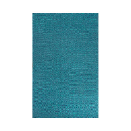 Flat-Weave Soft Hand Wool // Water Blue (5' x 8')