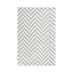 Hand-Tufted Looped & Cut Wool // Chevron Ivory (5' x 8')