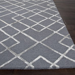 Hand-Tufted Textured Wool/Art Silk // Gray (2' x 3')