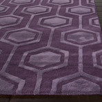 Hand-Tufted Looped & Cut Wool // Purple (5' x 8')