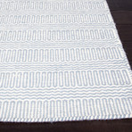 Flat-Weave Soft Hand Wool // Patterned Ivory (5' x 8')