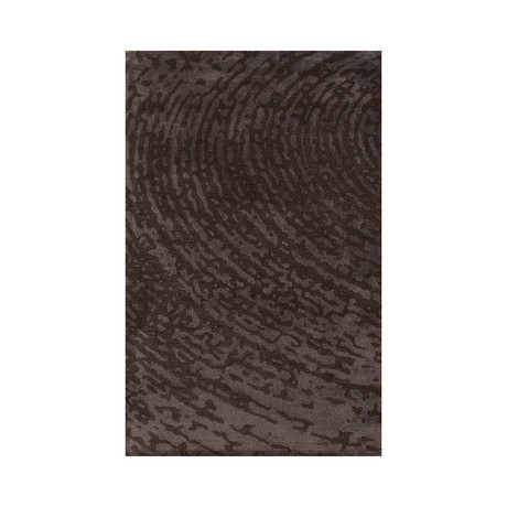 Hand-Tufted Lustrous Finish Wool // Art Silk Brown (5' x 8')