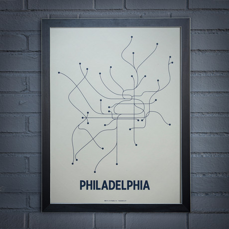 Philly Screen Print (Old Green + Navy)