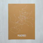 Madrid Screen Print // Orange + White