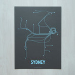 Sydney Screen Print // Dark Gray + Light Blue (Dark Gray + Light Blue)