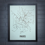 Paris Screen Print (Light Blue + Dark Gray)