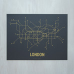 London Screen Print (Dark Gray + Yellow)