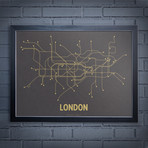 London Screen Print (Dark Gray + Yellow)