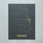 Chicago Screen Print (Dark Gray + Yellow)