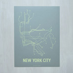 NYC Screen Print (Cement + Orange)