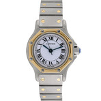 Ladies' Cartier Santos Octagonal 18K Gold & SS // c.2000's