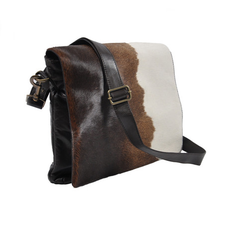 Cowhide Leather Messenger Bag // Jaime