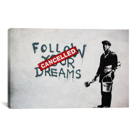 Dreams Cancelled // Banksy (26"W x 18"H x 0.75"D)