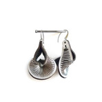 Oryx Horn Earrings (Silver & Black)