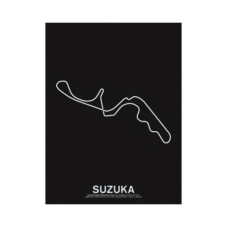 Suzuka International Racing Course Screenprint