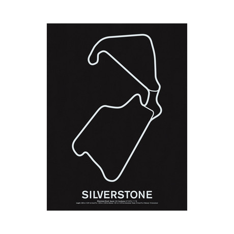 Silverstone Circuit Screenprint