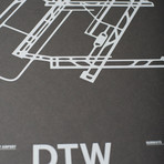 DTW // Detroit Metropolitan Wayne County Airport Screenprint