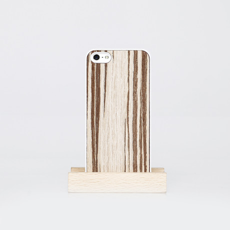 Wooden Snap-On Cover // Zebra (iPhone 4/4s)