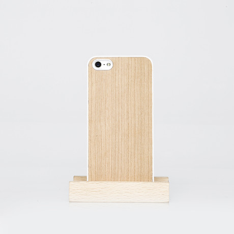 Wooden Snap-On Cover // White (iPhone 4/4s)