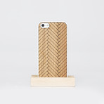 Wooden Snap-On Cover // White Parquet (iPhone 4/4s)