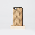 Wooden Snap-On Cover // White Parquet (iPhone 4/4s)