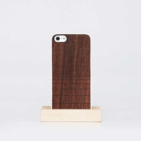 Wooden Snap-On Cover // Parallel Black (iPhone 4/4s)