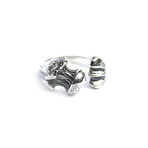 Silver Femur Bone Ring