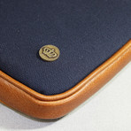 Red Crown Collection // Wax Canvas Skinny Laptop Sleeve // Navy (13" Macbook Pro/Air)