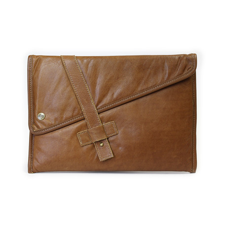 Red Crown Collection // Leather Slim Laptop Sleeve // Tan (13" Macbook Air)