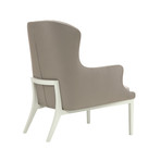 Mademoiselle Armchair (Leather + Fabric // Grigio Chiaro + Bianco)