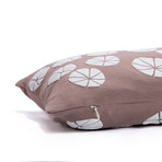 Flower Pillow Cover // Beige (24''L x 12''H)