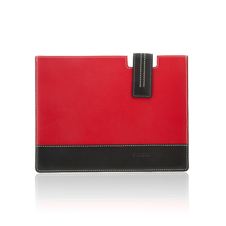 Palermo // iPad Leather Sleeve (Red + Black)
