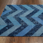 Duke Overdyed Style Tufted Area Rug // Blue (5'L x 8'W)