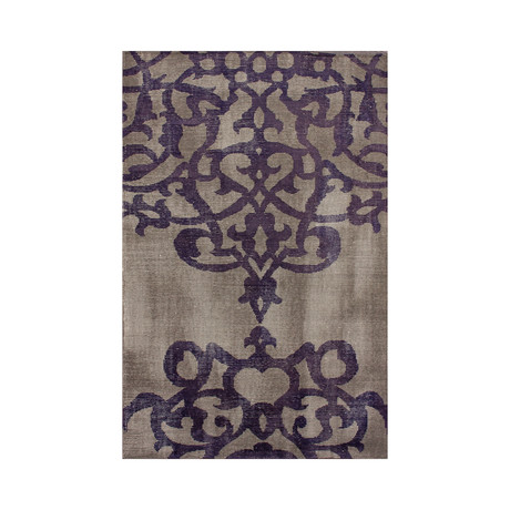 Valentine Hand-Knotted Rug // Cement