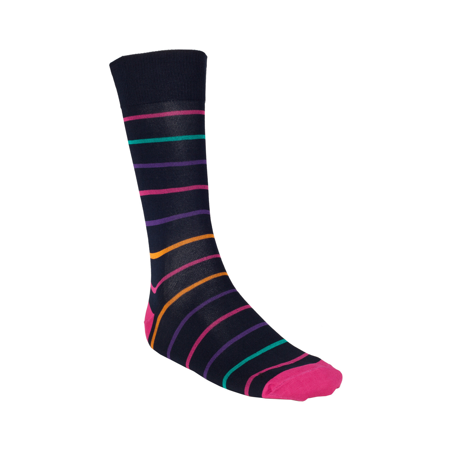 Thin Multi Stripe Sock // 2 Pairs (Black) - Socks By Papi - Touch of Modern