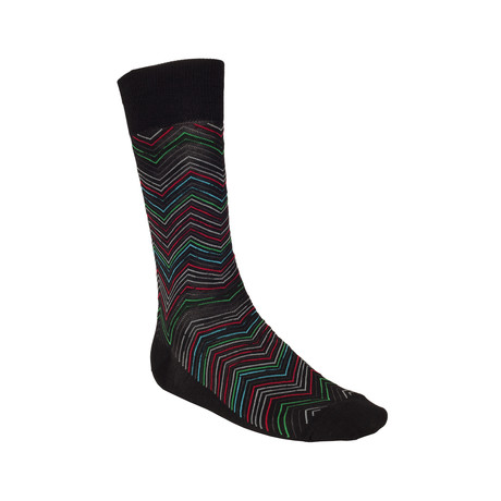 Herringbone Sock // 2 Pairs (Black)