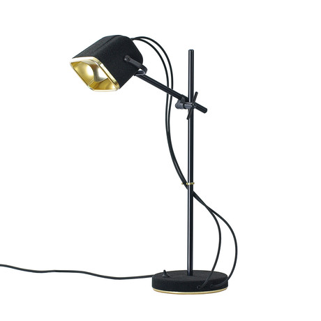 Mob Velvet Table Lamp // Black + Black Cord