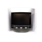 Wall Mounted Curved Fireplace // Stainless Steel