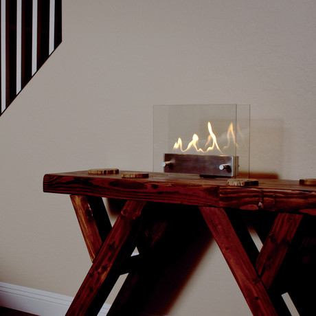 Tabletop Fireplace // Stainless Steel