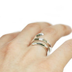 Triple Snake Ring // Silver (Size 4)