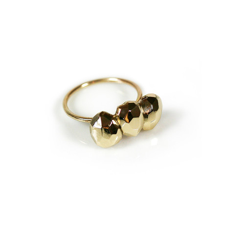 Triple Facets Ring // Gold (Size 4)