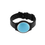Misfit Shine Activity Monitor & Leather Band // Topaz (Black Leather)