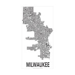 Urban Neighborhood Print // Milwaukee (White)