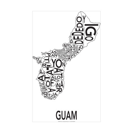 Urban Neighborhood Print // Guam (White)