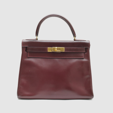 Vintage Hermès Kelly // Rouge Box Calf Leather // GTLNK1