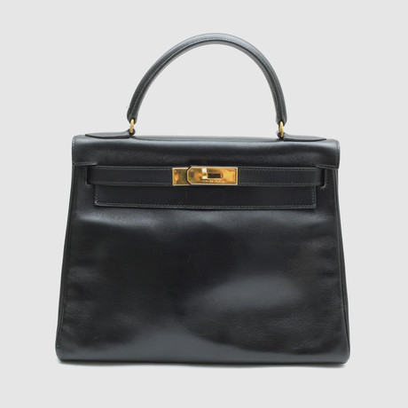 Vintage Hermès Kelly // Black Box Calf Leather // GTLNK5